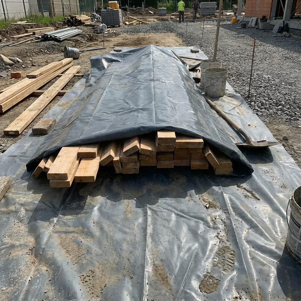 Folio de Polietileno Negro Agrícola / Construcción (Manga Desplegable de 1 m a 2 m - Rollo 50kg - 0.10MIC)