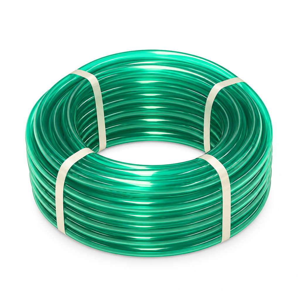 Manguera Extra Cristal Verde 1" (Rollo de 100 Metros)