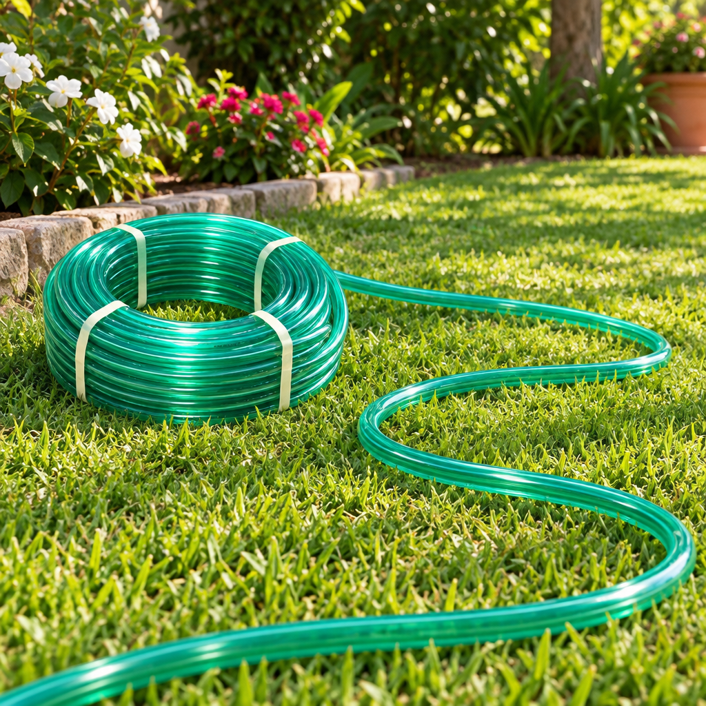 Manguera Extra Cristal Verde 1" (Rollo de 100 Metros)